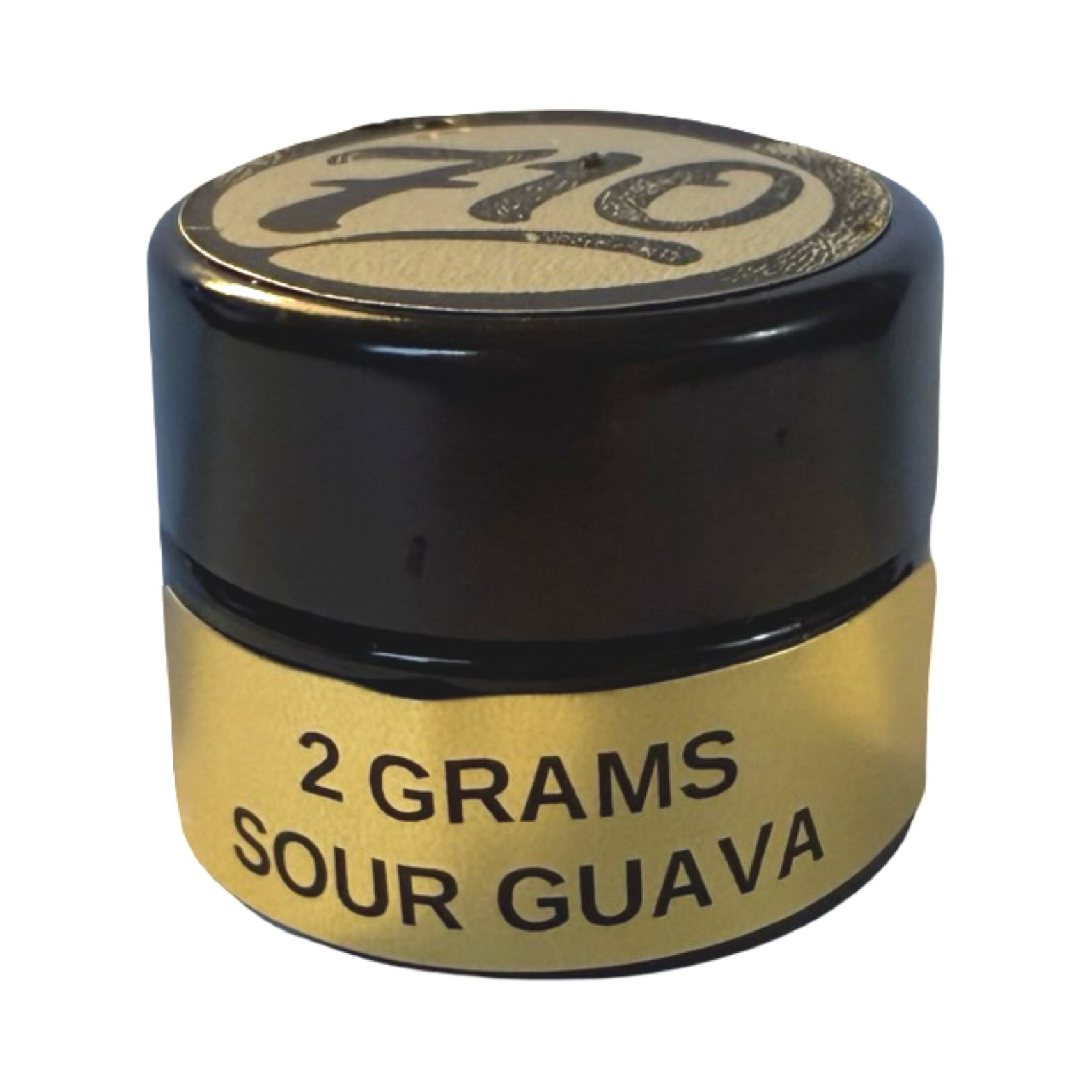 710 Oil Club 2g Sour Guava cold cure concentrate in black and gold glass jar