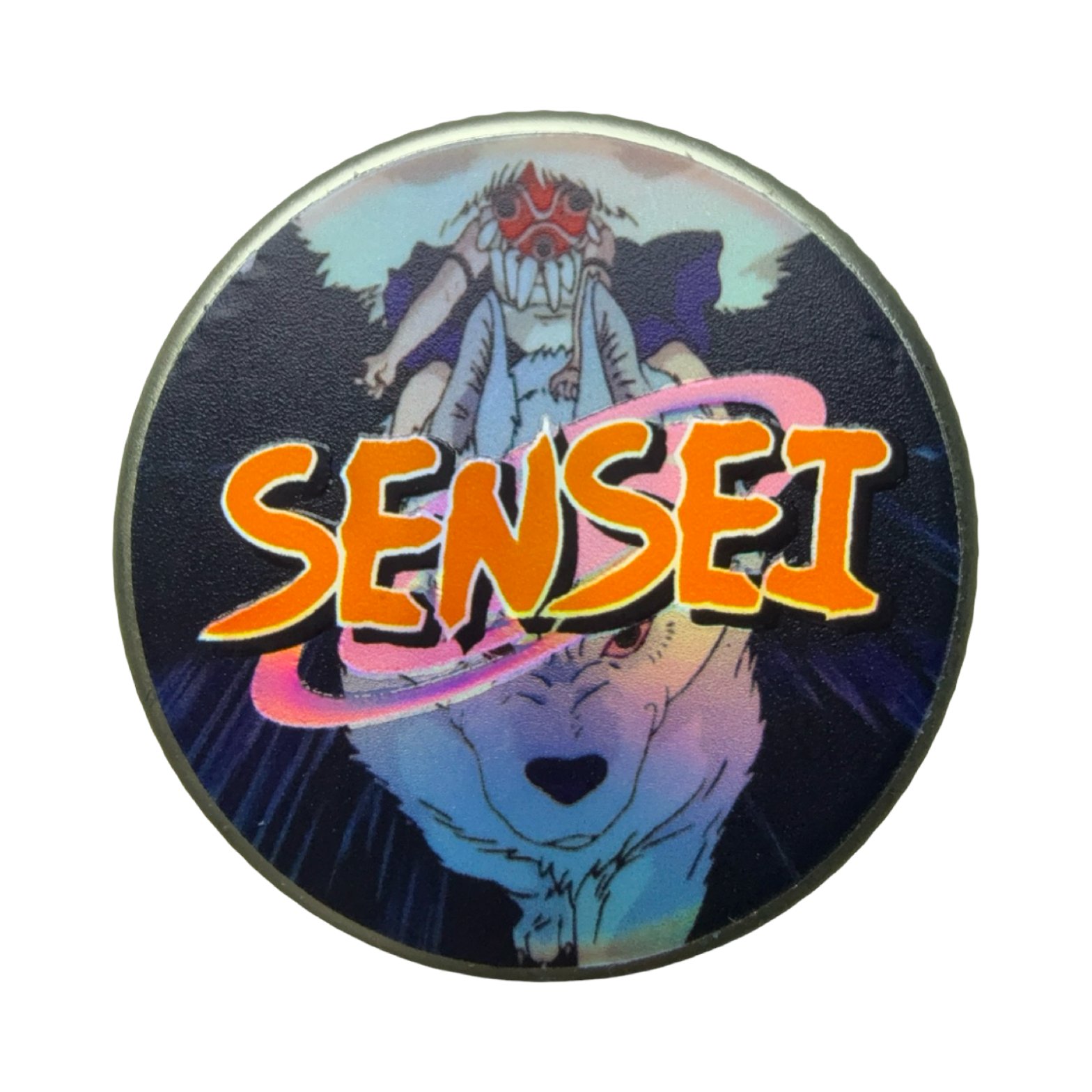 Sensei Solventless concentrate jar lid featuring anime-style artwork and bold orange SENSEI logo for Midnight Slap